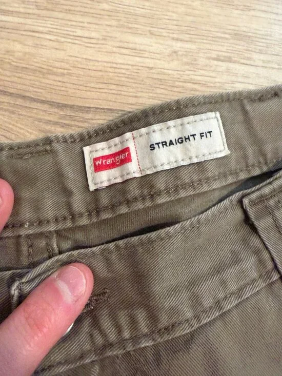 Wrangler Straight Fit Olive Khaki Tan Cargo Pants – Size 34 x 30 - Picture 3 of 5